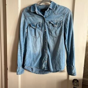 J Crew indigo denim shirt size 4